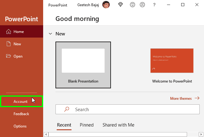 Office Background in PowerPoint