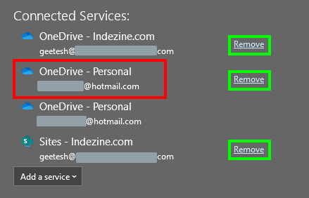 Add Services in PowerPoint 365 for Windows