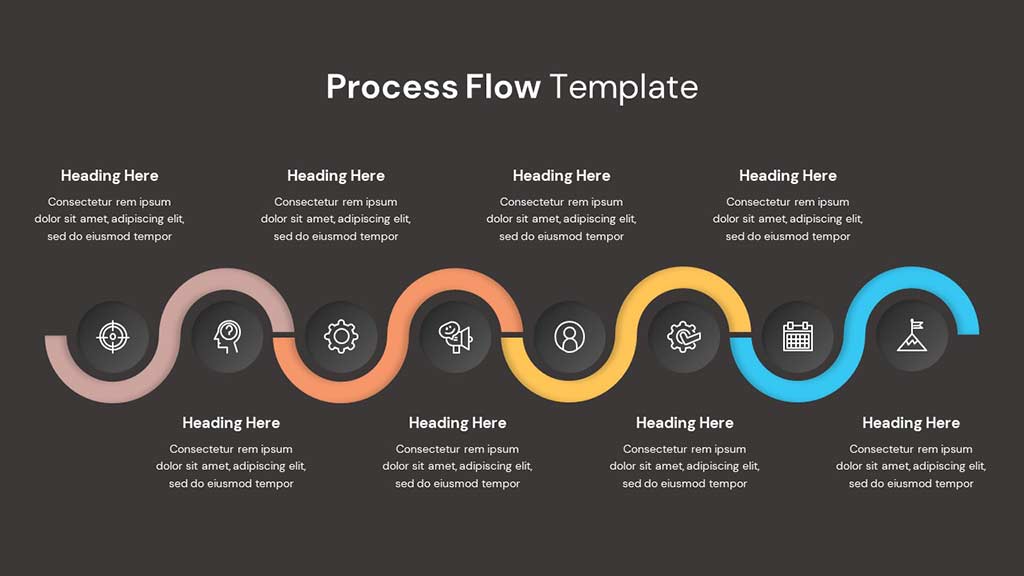 SlideBazaar Process Flow Infographics