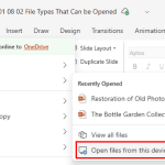 File Types That Can be Opened in PowerPoint for the Web